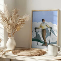 Skier Enjoying The View - Stretched Canvas, Poster Or Fine Art Print(Skier Enjoying The View Stretched Canvas Poster Or Fine Art Print) 16 Skier Enjoying The View - Stretched Canvas, Poster Or Fine Art Print(Skier Enjoying The View Stretched Canvas Poster Or Fine Art Print) -Heart Wall Art Store pictufy interior bright scandi tea cup ratio 2x3 2636990