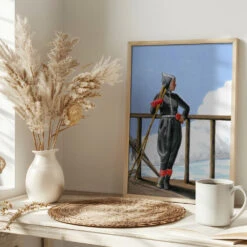 Skier With Red Gloves - Stretched Canvas, Poster Or Fine Art Print(Skier With Red Gloves Stretched Canvas Poster Or Fine Art Print) -Heart Wall Art Store pictufy interior bright scandi tea cup ratio 2x3 2654305