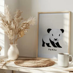 Panda - Stretched Canvas, Poster Or Fine Art Print(Panda Stretched Canvas Poster Or Fine Art Print 1) -Heart Wall Art Store pictufy interior bright scandi tea cup ratio 2x3 2654760
