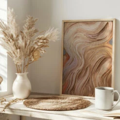 Nature Line II - Stretched Canvas, Poster Or Fine Art Print(Nature Line Ii Stretched Canvas Poster Or Fine Art Print) -Heart Wall Art Store pictufy interior bright scandi tea cup ratio 2x3 2697450