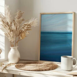 Coastal Calm - Stretched Canvas, Poster Or Fine Art Print(Coastal Calm Stretched Canvas Poster Or Fine Art Print) -Heart Wall Art Store pictufy interior bright scandi tea cup ratio 2x3 2781767