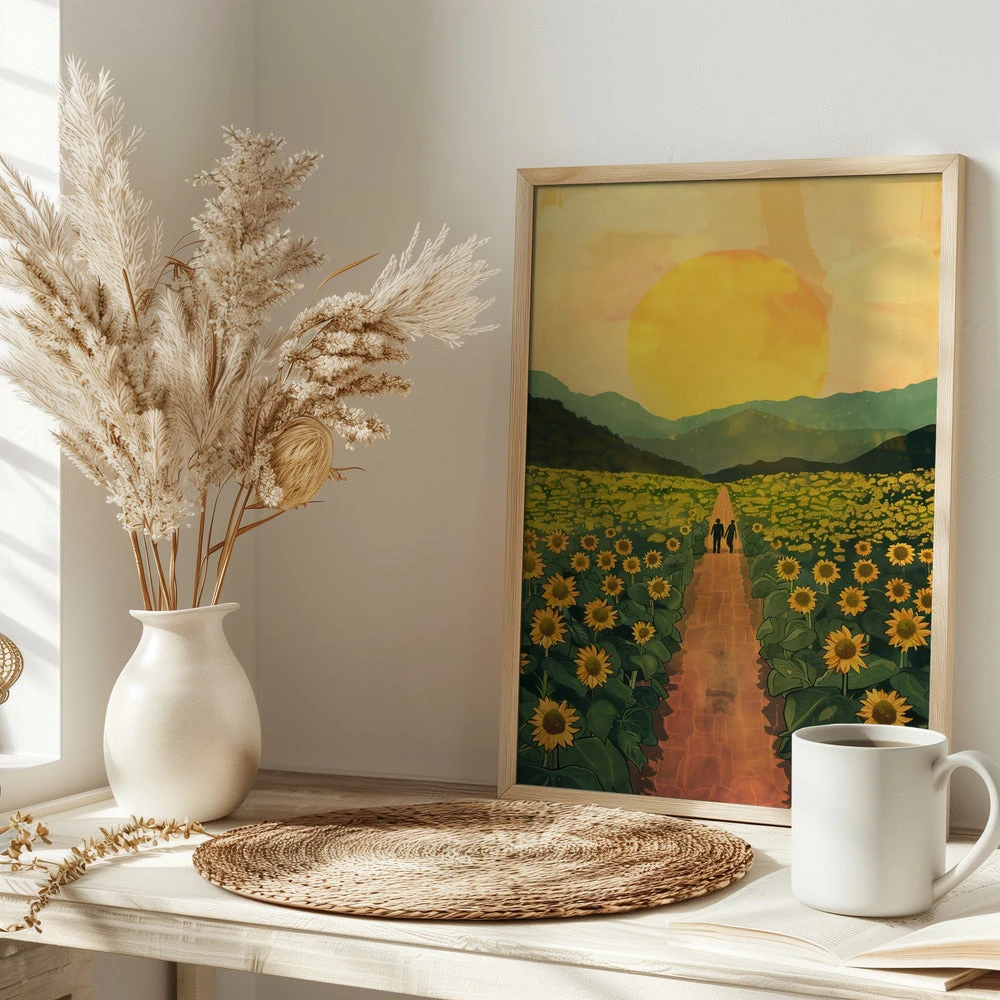 Sunflower Plantation - Stretched Canvas, Poster Or Fine Art Print(Sunflower Plantation Stretched Canvas Poster Or Fine Art Print) 5 Sunflower Plantation - Stretched Canvas, Poster Or Fine Art Print(Sunflower Plantation Stretched Canvas Poster Or Fine Art Print) - Image 5