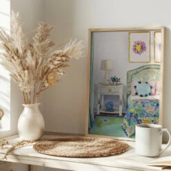 Mary Ellen S Bedroom - Stretched Canvas, Poster Or Fine Art Print(Mary Ellen S Bedroom Stretched Canvas Poster Or Fine Art Print) -Heart Wall Art Store pictufy interior bright scandi tea cup ratio 2x3 2787365