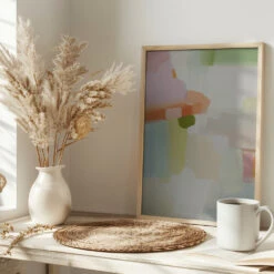 Pastel Abstract 1 - Stretched Canvas, Poster Or Fine Art Print(Pastel Abstract 1 Stretched Canvas Poster Or Fine Art Print) -Heart Wall Art Store pictufy interior bright scandi tea cup ratio 2x3 2787381