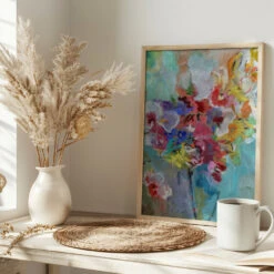 Black Vase - Stretched Canvas, Poster Or Fine Art Print(Black Vase Stretched Canvas Poster Or Fine Art Print) -Heart Wall Art Store pictufy interior bright scandi tea cup ratio 2x3 2818645