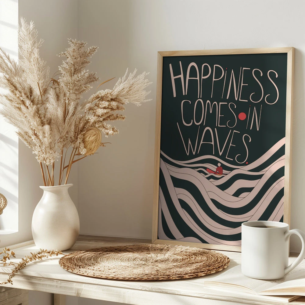 Happiness Comes In Waves - Stretched Canvas, Poster Or Fine Art Print(Happiness Comes In Waves Stretched Canvas Poster Or Fine Art Print) 5 Happiness Comes In Waves - Stretched Canvas, Poster Or Fine Art Print(Happiness Comes In Waves Stretched Canvas Poster Or Fine Art Print) - Image 5