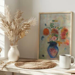 Large Vase With Flowers - Stretched Canvas, Poster Or Fine Art Print(Large Vase With Flowers Stretched Canvas Poster Or Fine Art Print) -Heart Wall Art Store pictufy interior bright scandi tea cup ratio 2x3 2835337