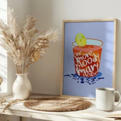 One More Bloody Mary Please - Stretched Canvas, Poster Or Fine Art Print(One More Bloody Mary Please Stretched Canvas Poster Or Fine Art Print) -Heart Wall Art Store pictufy interior bright scandi tea cup ratio 2x3 2843029