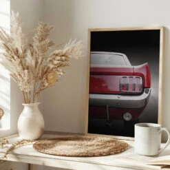 American Classic Car Mustang 1966 Coupe - Stretched Canvas, Poster Or Fine Art Print(American Classic Car Mustang 1966 Coupe Stretched Canvas Poster Or Fine Art Print) -Heart Wall Art Store pictufy interior bright scandi tea cup ratio 2x3 2845278
