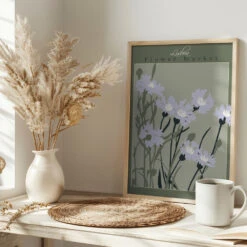 Flower Market Lisboa Cornflower - Stretched Canvas, Poster Or Fine Art Print(Flower Market Lisboa Cornflower Stretched Canvas Poster Or Fine Art Print) -Heart Wall Art Store pictufy interior bright scandi tea cup ratio 2x3 2862703