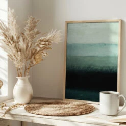 Shades Of Green - Stretched Canvas, Poster Or Fine Art Print(Shades Of Green Stretched Canvas Poster Or Fine Art Print) -Heart Wall Art Store pictufy interior bright scandi tea cup ratio 2x3 2865972