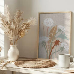 Wild Garden Dandelion - Stretched Canvas, Poster Or Fine Art Print(Wild Garden Dandelion Stretched Canvas Poster Or Fine Art Print) -Heart Wall Art Store pictufy interior bright scandi tea cup ratio 2x3 2866550