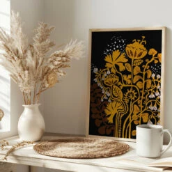 Stockholm Garden Autumn Night - Stretched Canvas, Poster Or Fine Art Print(Stockholm Garden Autumn Night Stretched Canvas Poster Or Fine Art Print) -Heart Wall Art Store pictufy interior bright scandi tea cup ratio 2x3 2867368