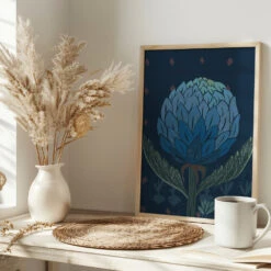 Artichoke Dark Blue - Stretched Canvas, Poster Or Fine Art Print(Artichoke Dark Blue Stretched Canvas Poster Or Fine Art Print) 16 Artichoke Dark Blue - Stretched Canvas, Poster Or Fine Art Print(Artichoke Dark Blue Stretched Canvas Poster Or Fine Art Print) -Heart Wall Art Store pictufy interior bright scandi tea cup ratio 2x3 2874719