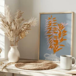 Botanical Dopamine Twigs - Stretched Canvas, Poster Or Fine Art Print(Botanical Dopamine Twigs Stretched Canvas Poster Or Fine Art Print) -Heart Wall Art Store pictufy interior bright scandi tea cup ratio 2x3 2922046