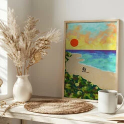 Golden Glow - Stretched Canvas, Poster Or Fine Art Print(Golden Glow Stretched Canvas Poster Or Fine Art Print) -Heart Wall Art Store pictufy interior bright scandi tea cup ratio 2x3 2935205