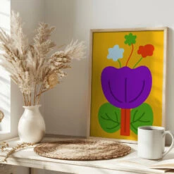 Vibrant Tones - Stretched Canvas, Poster Or Fine Art Print(Vibrant Tones Stretched Canvas Poster Or Fine Art Print) -Heart Wall Art Store pictufy interior bright scandi tea cup ratio 2x3 2935230