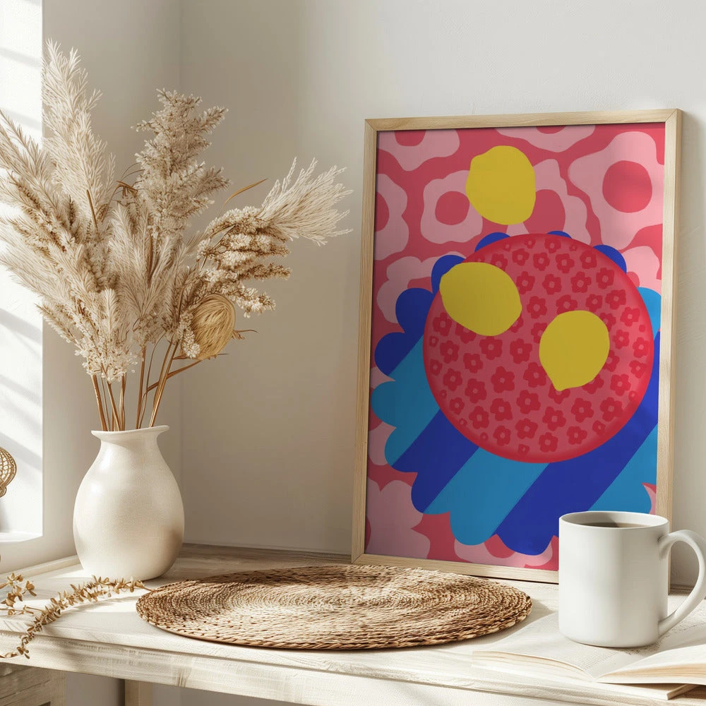 Lemon Flower Plate - Stretched Canvas, Poster Or Fine Art Print(Lemon Flower Plate Stretched Canvas Poster Or Fine Art Print) 5 Lemon Flower Plate - Stretched Canvas, Poster Or Fine Art Print(Lemon Flower Plate Stretched Canvas Poster Or Fine Art Print) - Image 5