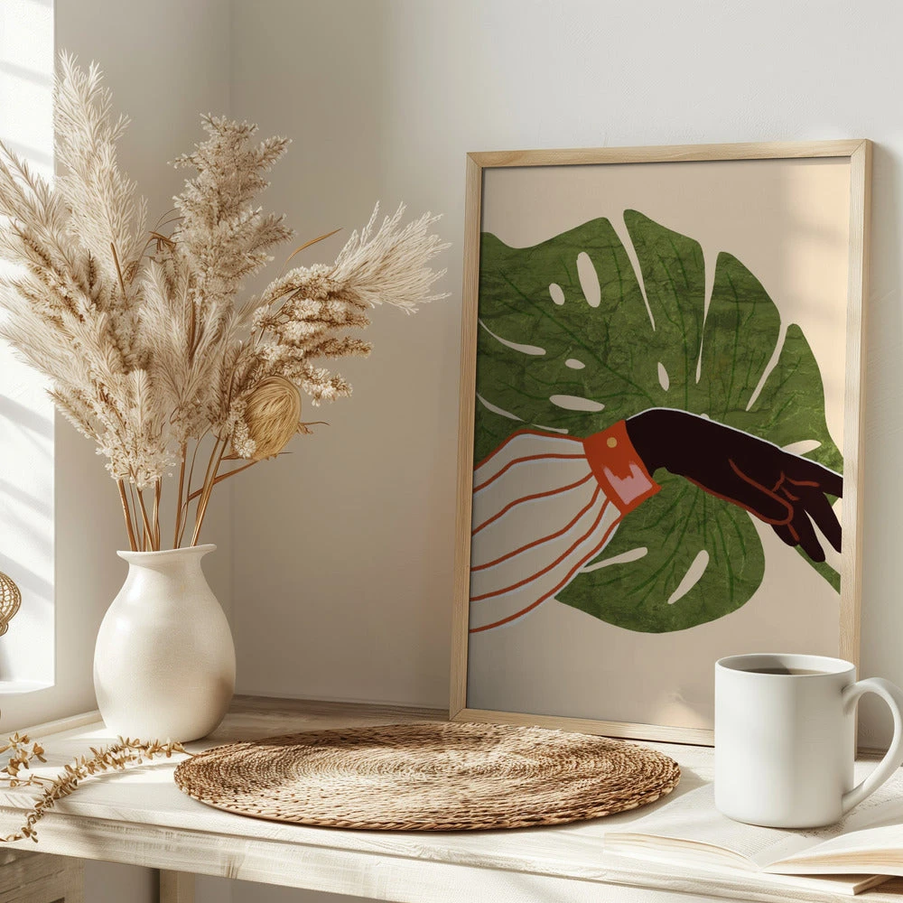 Green Canvas, Red Accent - Stretched Canvas, Poster Or Fine Art Print(Green Canvas Red Accent Stretched Canvas Poster Or Fine Art Print) 5 Green Canvas, Red Accent - Stretched Canvas, Poster Or Fine Art Print(Green Canvas Red Accent Stretched Canvas Poster Or Fine Art Print) - Image 5