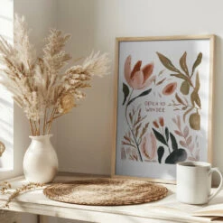 Opentowonderno2 - Stretched Canvas, Poster Or Fine Art Print(Opentowonderno2 Stretched Canvas Poster Or Fine Art Print) -Heart Wall Art Store pictufy interior bright scandi tea cup ratio 2x3 2989215