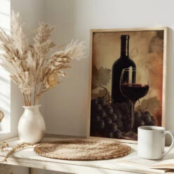 Red Red Wine No 2 - Stretched Canvas, Poster Or Fine Art Print(Red Red Wine No 2 Stretched Canvas Poster Or Fine Art Print) -Heart Wall Art Store pictufy interior bright scandi tea cup ratio 2x3 3007982