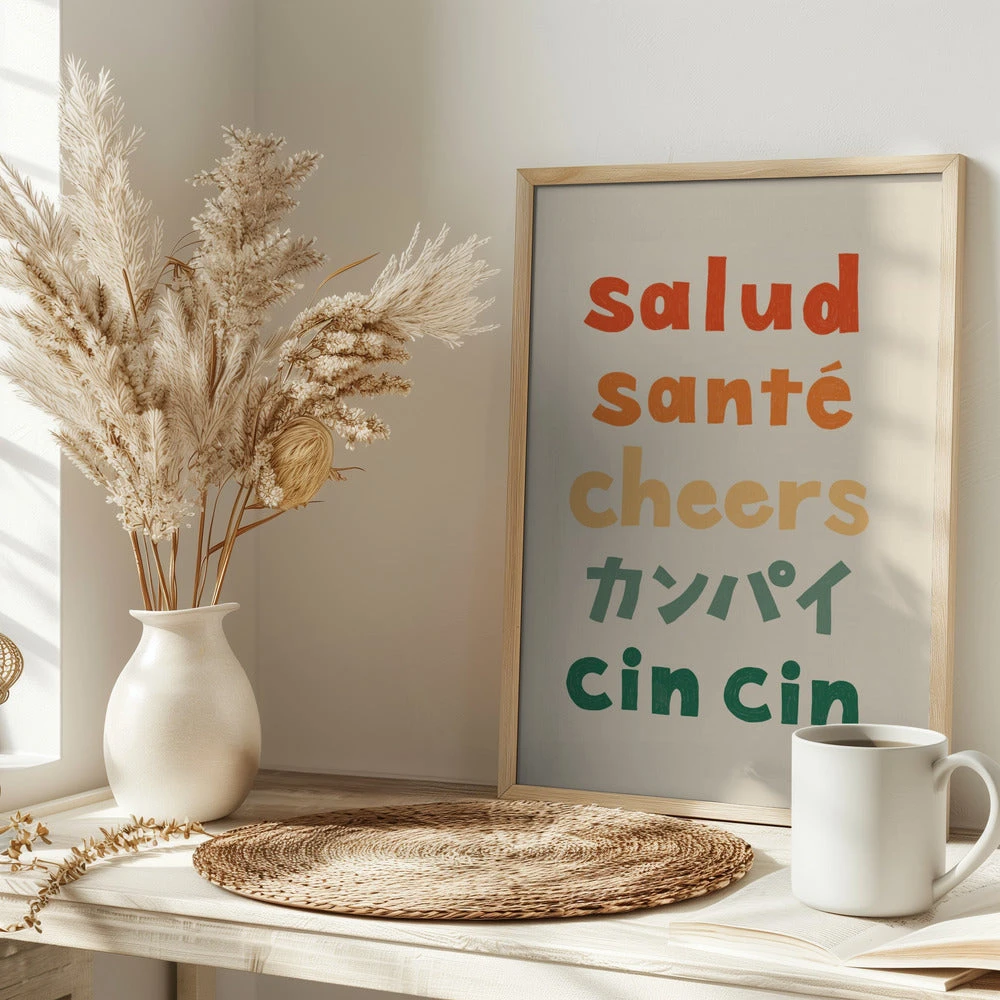 Cheers Typography - Salud Santé Cheers Kanpai Cin Cin - Stretched Canvas, Poster Or Fine Art Print(Cheers Typography Salud Sante Cheers Kanpai Cin Cin Stretched Canvas Poster Or Fine Art Print 1) 5 Cheers Typography - Salud Santé Cheers Kanpai Cin Cin - Stretched Canvas, Poster Or Fine Art Print(Cheers Typography Salud Sante Cheers Kanpai Cin Cin Stretched Canvas Poster Or Fine Art Print 1) - Image 5