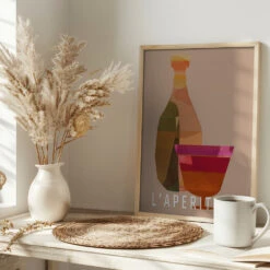 L'Aperitivo 2 - Stretched Canvas, Poster Or Fine Art Print(L 039 Aperitivo 2 Stretched Canvas Poster Or Fine Art Print) -Heart Wall Art Store pictufy interior bright scandi tea cup ratio 2x3 3033422