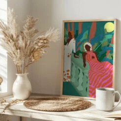 Lush Nights & Flowing Dresses - Stretched Canvas, Poster Or Fine Art Print(Lush Nights Flowing Dresses Stretched Canvas Poster Or Fine Art Print) -Heart Wall Art Store pictufy interior bright scandi tea cup ratio 2x3 3066730