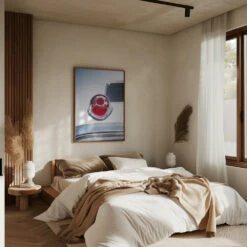 US Classic Car 1962 Monterey Taillight - Stretched Canvas, Poster Or Fine Art Print(Us Classic Car 1962 Monterey Taillight Stretched Canvas Poster Or Fine Art Print) -Heart Wall Art Store pictufy interior brown bedroom ratio 5x7 1832559