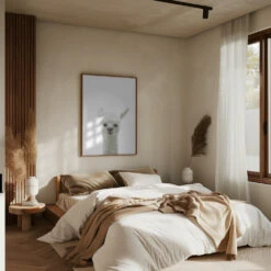 Llama - Stretched Canvas, Poster Or Fine Art Print(Llama Stretched Canvas Poster Or Fine Art Print) -Heart Wall Art Store pictufy interior brown bedroom ratio 5x7 1982193