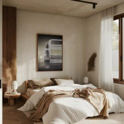 American Classic Car Coupe Deville 1964 - Stretched Canvas, Poster Or Fine Art Print(American Classic Car Coupe Deville 1964 Stretched Canvas Poster Or Fine Art Print) -Heart Wall Art Store pictufy interior brown bedroom ratio 5x7 2296614