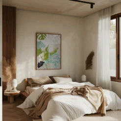 Leaves Line Boho3 Kopie - Stretched Canvas, Poster Or Fine Art Print(Leaves Line Boho3 Kopie Stretched Canvas Poster Or Fine Art Print) -Heart Wall Art Store pictufy interior brown bedroom ratio 5x7 2552920