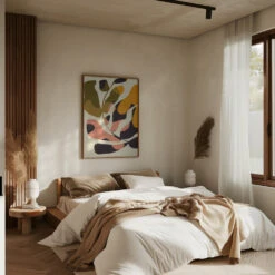 Mid Century Matisse Kopie - Stretched Canvas, Poster Or Fine Art Print(Mid Century Matisse Kopie Stretched Canvas Poster Or Fine Art Print) -Heart Wall Art Store pictufy interior brown bedroom ratio 5x7 2552968