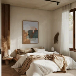 Nature Friendly Terracotta 4 Aquarell Kopie - Stretched Canvas, Poster Or Fine Art Print(Nature Friendly Terracotta 4 Aquarell Kopie Stretched Canvas Poster Or Fine Art Print) -Heart Wall Art Store pictufy interior brown bedroom ratio 5x7 2553039