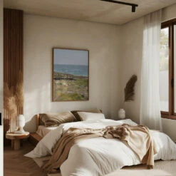 Coastal Walk - Stretched Canvas, Poster Or Fine Art Print(Coastal Walk Stretched Canvas Poster Or Fine Art Print) -Heart Wall Art Store pictufy interior brown bedroom ratio 5x7 2711026