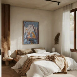 The Girl And The Leopard - Stretched Canvas, Poster Or Fine Art Print(The Girl And The Leopard Stretched Canvas Poster Or Fine Art Print) 19 The Girl And The Leopard - Stretched Canvas, Poster Or Fine Art Print(The Girl And The Leopard Stretched Canvas Poster Or Fine Art Print) -Heart Wall Art Store pictufy interior brown bedroom ratio 5x7 2745463