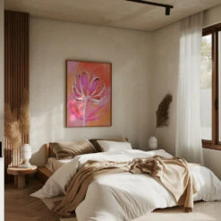 Fire Flower - Stretched Canvas, Poster Or Fine Art Print(Fire Flower Stretched Canvas Poster Or Fine Art Print) -Heart Wall Art Store pictufy interior brown bedroom ratio 5x7 2791191