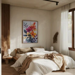 Minimal Calms 39 - Stretched Canvas, Poster Or Fine Art Print(Minimal Calms 39 Stretched Canvas Poster Or Fine Art Print) -Heart Wall Art Store pictufy interior brown bedroom ratio 5x7 2794652