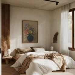 Wildflowers - Stretched Canvas, Poster Or Fine Art Print(Wildflowers Stretched Canvas Poster Or Fine Art Print 1) -Heart Wall Art Store pictufy interior brown bedroom ratio 5x7 2835336