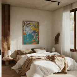 Abstract Leaves Close Up 1 - Stretched Canvas, Poster Or Fine Art Print(Abstract Leaves Close Up 1 Stretched Canvas Poster Or Fine Art Print) -Heart Wall Art Store pictufy interior brown bedroom ratio 5x7 2859629