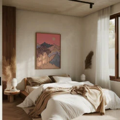 The Jagged Peaks Of Autumn - Stretched Canvas, Poster Or Fine Art Print(The Jagged Peaks Of Autumn Stretched Canvas Poster Or Fine Art Print) -Heart Wall Art Store pictufy interior brown bedroom ratio 5x7 2914988