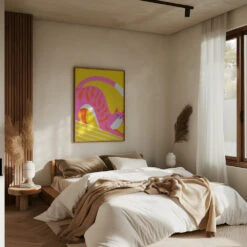 Snoozing Whiskers, Bright Adorable Cat - Stretched Canvas, Poster Or Fine Art Print(Snoozing Whiskers Bright Adorable Cat Stretched Canvas Poster Or Fine Art Print) -Heart Wall Art Store pictufy interior brown bedroom ratio 5x7 2935132