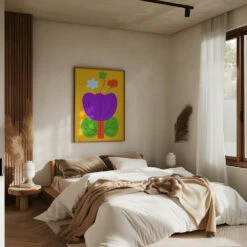 Vibrant Tones - Stretched Canvas, Poster Or Fine Art Print(Vibrant Tones Stretched Canvas Poster Or Fine Art Print) -Heart Wall Art Store pictufy interior brown bedroom ratio 5x7 2935230