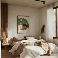 Green Canvas, Red Accent - Stretched Canvas, Poster Or Fine Art Print(Green Canvas Red Accent Stretched Canvas Poster Or Fine Art Print) 19 Green Canvas, Red Accent - Stretched Canvas, Poster Or Fine Art Print(Green Canvas Red Accent Stretched Canvas Poster Or Fine Art Print) -Heart Wall Art Store pictufy interior brown bedroom ratio 5x7 2937045