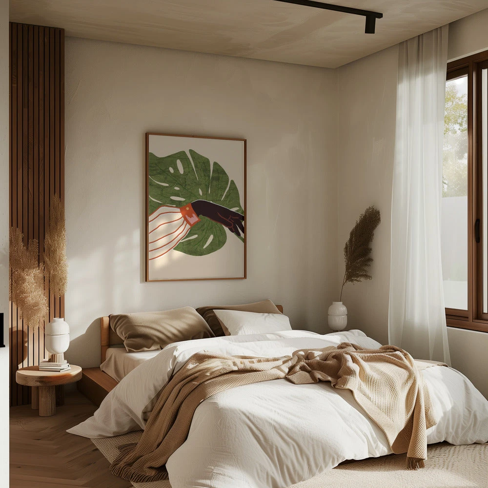 Green Canvas, Red Accent - Stretched Canvas, Poster Or Fine Art Print(Green Canvas Red Accent Stretched Canvas Poster Or Fine Art Print) 8 Green Canvas, Red Accent - Stretched Canvas, Poster Or Fine Art Print(Green Canvas Red Accent Stretched Canvas Poster Or Fine Art Print) - Image 8