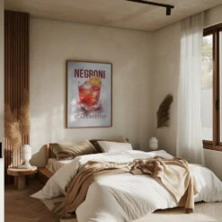 Negroni - Stretched Canvas, Poster Or Fine Art Print(Negroni Stretched Canvas Poster Or Fine Art Print) -Heart Wall Art Store pictufy interior brown bedroom ratio 5x7 2983336