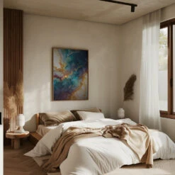 Mystic Marble - Stretched Canvas, Poster Or Fine Art Print(Mystic Marble Stretched Canvas Poster Or Fine Art Print) -Heart Wall Art Store pictufy interior brown bedroom ratio 5x7 3019336