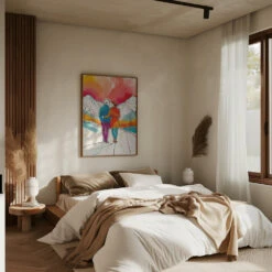 Mountain Romance - Stretched Canvas, Poster Or Fine Art Print(Mountain Romance Stretched Canvas Poster Or Fine Art Print) -Heart Wall Art Store pictufy interior brown bedroom ratio 5x7 3050034