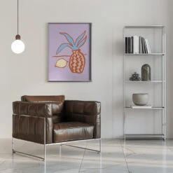 Lilac Lemon - Stretched Canvas, Poster Or Fine Art Print(Lilac Lemon Stretched Canvas Poster Or Fine Art Print) 21 Lilac Lemon - Stretched Canvas, Poster Or Fine Art Print(Lilac Lemon Stretched Canvas Poster Or Fine Art Print) -Heart Wall Art Store pictufy interior chrome armchair ratio 5x7 2055898