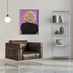 Faceless Marilyn Monroe Modern Art - Stretched Canvas, Poster Or Fine Art Print(Faceless Marilyn Monroe Modern Art Stretched Canvas Poster Or Fine Art Print) -Heart Wall Art Store pictufy interior chrome armchair ratio 5x7 2425724